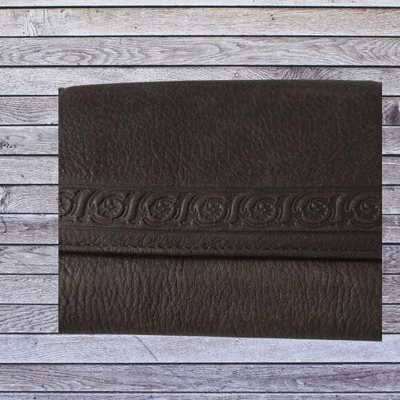 Vintage Royalle Collection By Princess Gardner Brown Leather Tri-Fold Wallet NEW - Picture 2 of 5